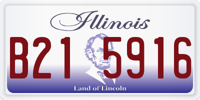 IL license plate B215916
