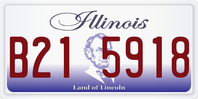 IL license plate B215918