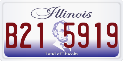 IL license plate B215919