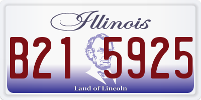 IL license plate B215925