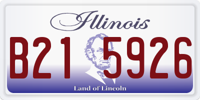 IL license plate B215926