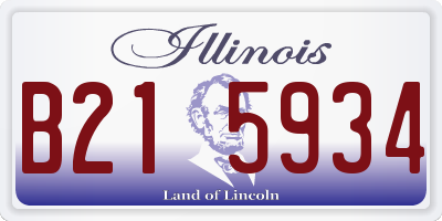 IL license plate B215934