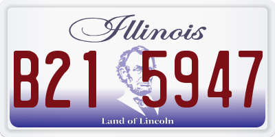 IL license plate B215947