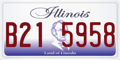 IL license plate B215958