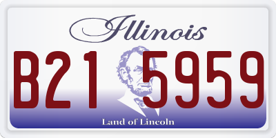 IL license plate B215959