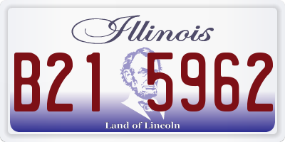 IL license plate B215962