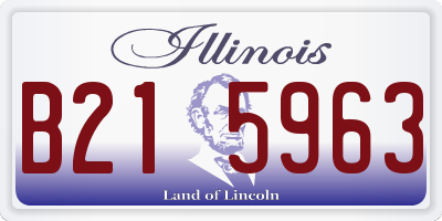 IL license plate B215963