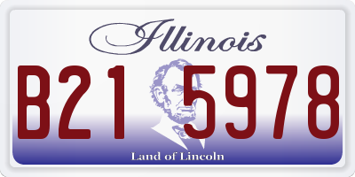 IL license plate B215978