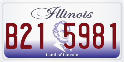IL license plate B215981