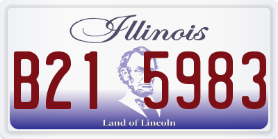 IL license plate B215983