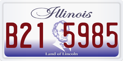 IL license plate B215985