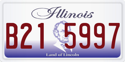 IL license plate B215997
