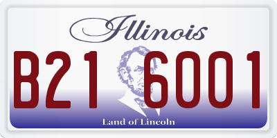 IL license plate B216001