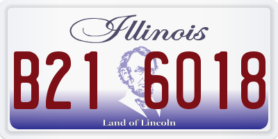 IL license plate B216018