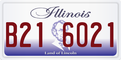 IL license plate B216021