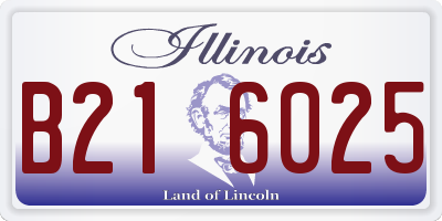 IL license plate B216025