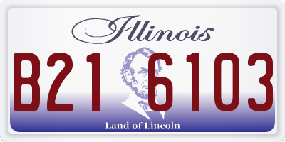 IL license plate B216103
