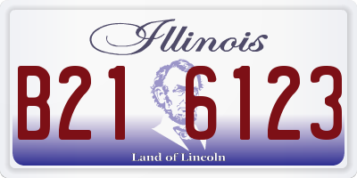 IL license plate B216123