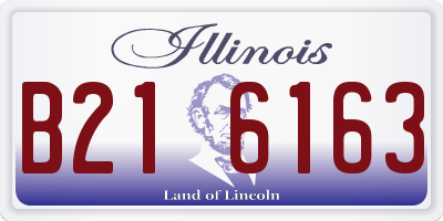 IL license plate B216163