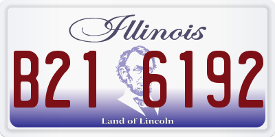 IL license plate B216192