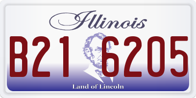 IL license plate B216205