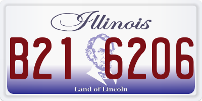 IL license plate B216206