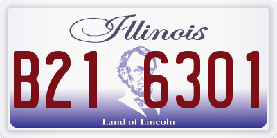 IL license plate B216301