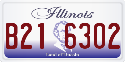 IL license plate B216302