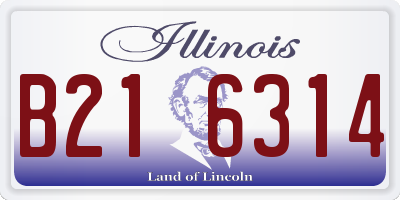 IL license plate B216314