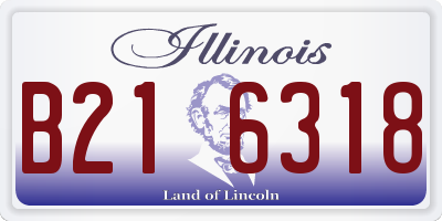 IL license plate B216318