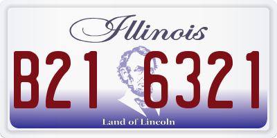 IL license plate B216321