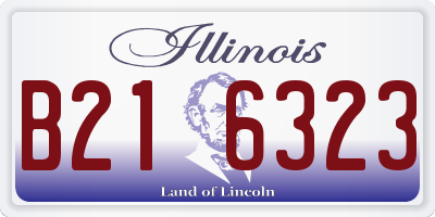 IL license plate B216323