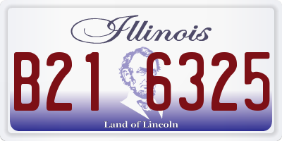 IL license plate B216325