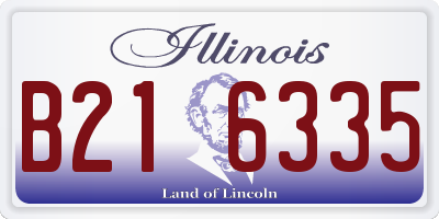 IL license plate B216335