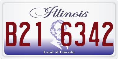 IL license plate B216342