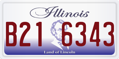 IL license plate B216343