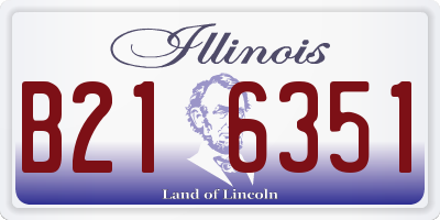 IL license plate B216351