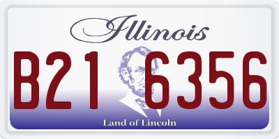 IL license plate B216356