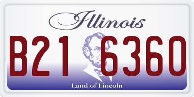 IL license plate B216360