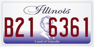 IL license plate B216361