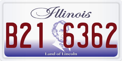 IL license plate B216362