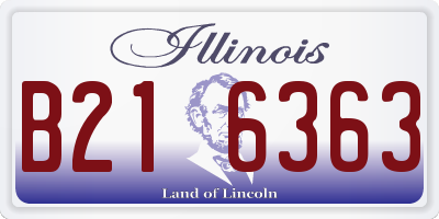 IL license plate B216363