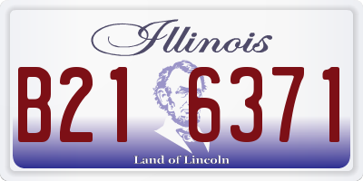 IL license plate B216371