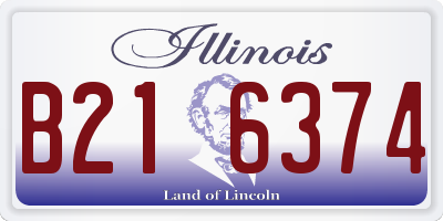 IL license plate B216374