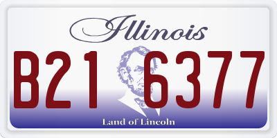 IL license plate B216377