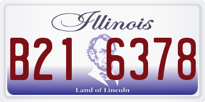 IL license plate B216378