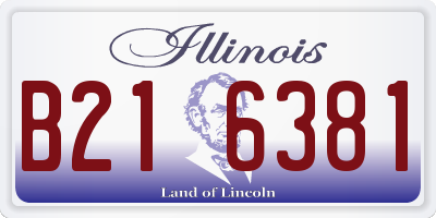 IL license plate B216381