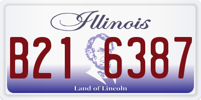 IL license plate B216387