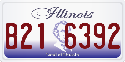 IL license plate B216392