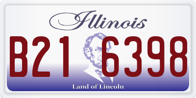 IL license plate B216398